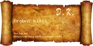 Drobni Kitti névjegykártya